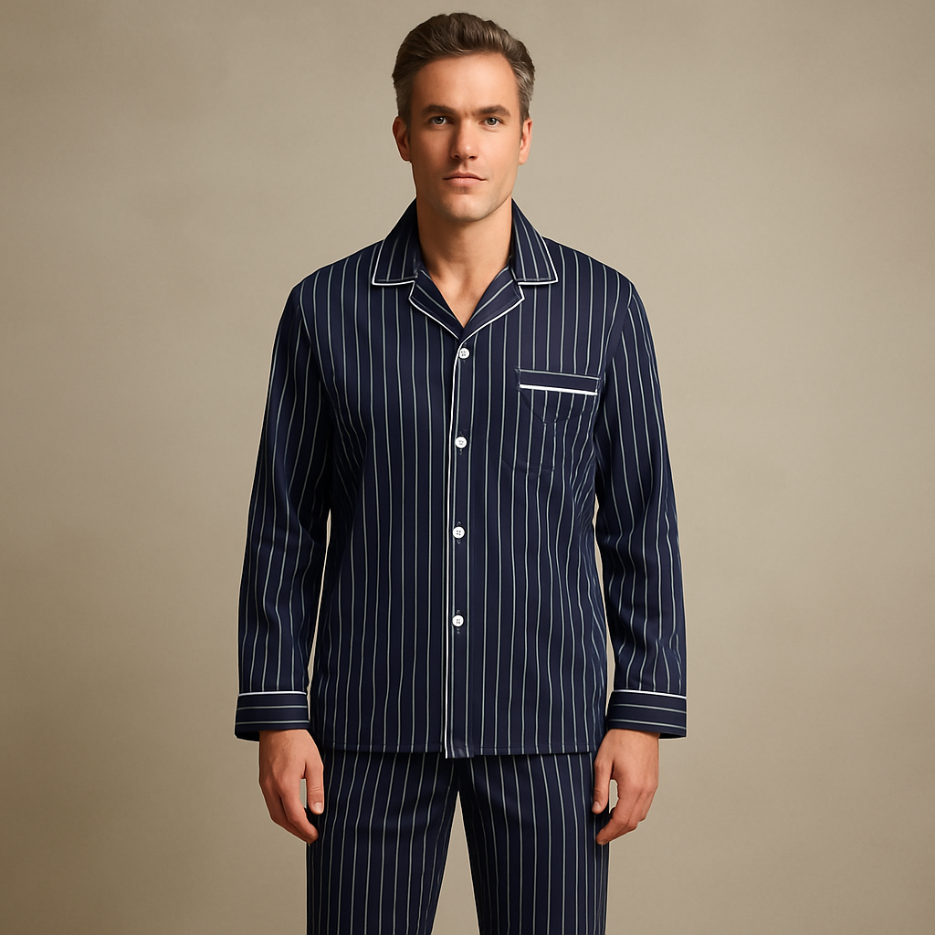 Beran |  Men's Striped Long Sleeve Pyjama Set - Household Ensemble