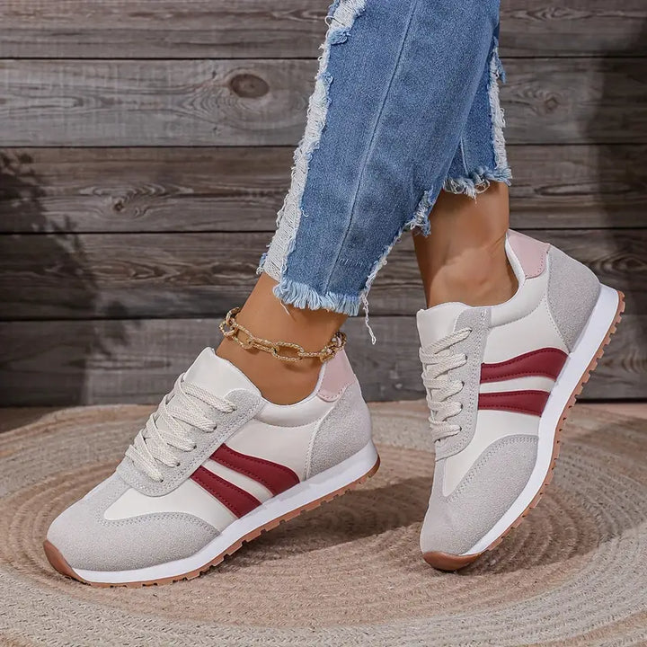 Contrasting Stripe Sneakers for Women