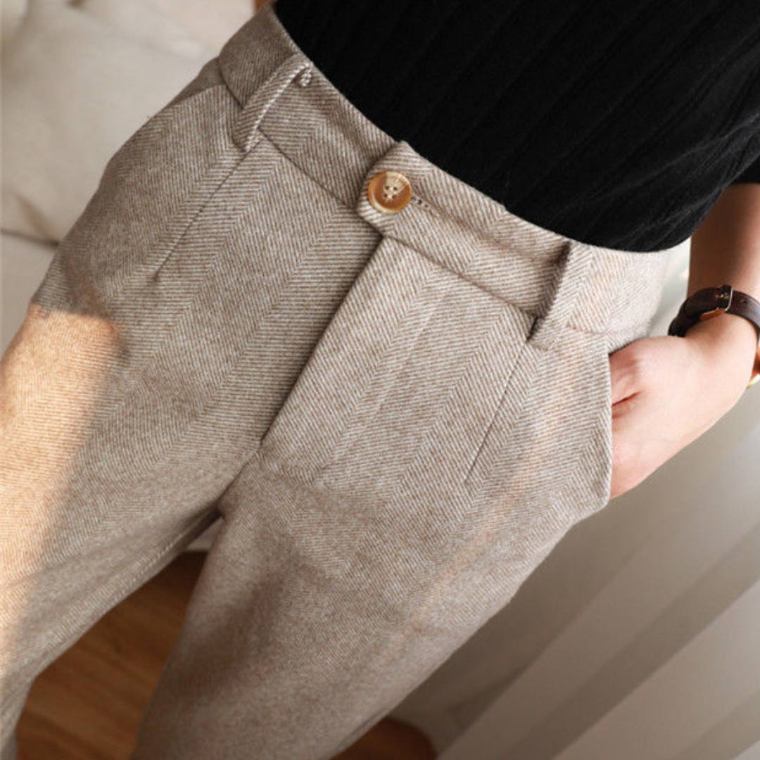 Hauzes | Chic Winter Wool Pants For Women Comfortable & Warm