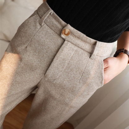 Hauzes | Chic Winter Wool Pants For Women Comfortable & Warm