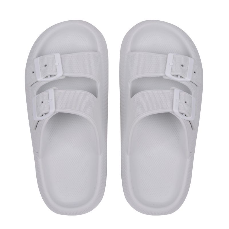 Double Buckle Platform Sandals for Unisex