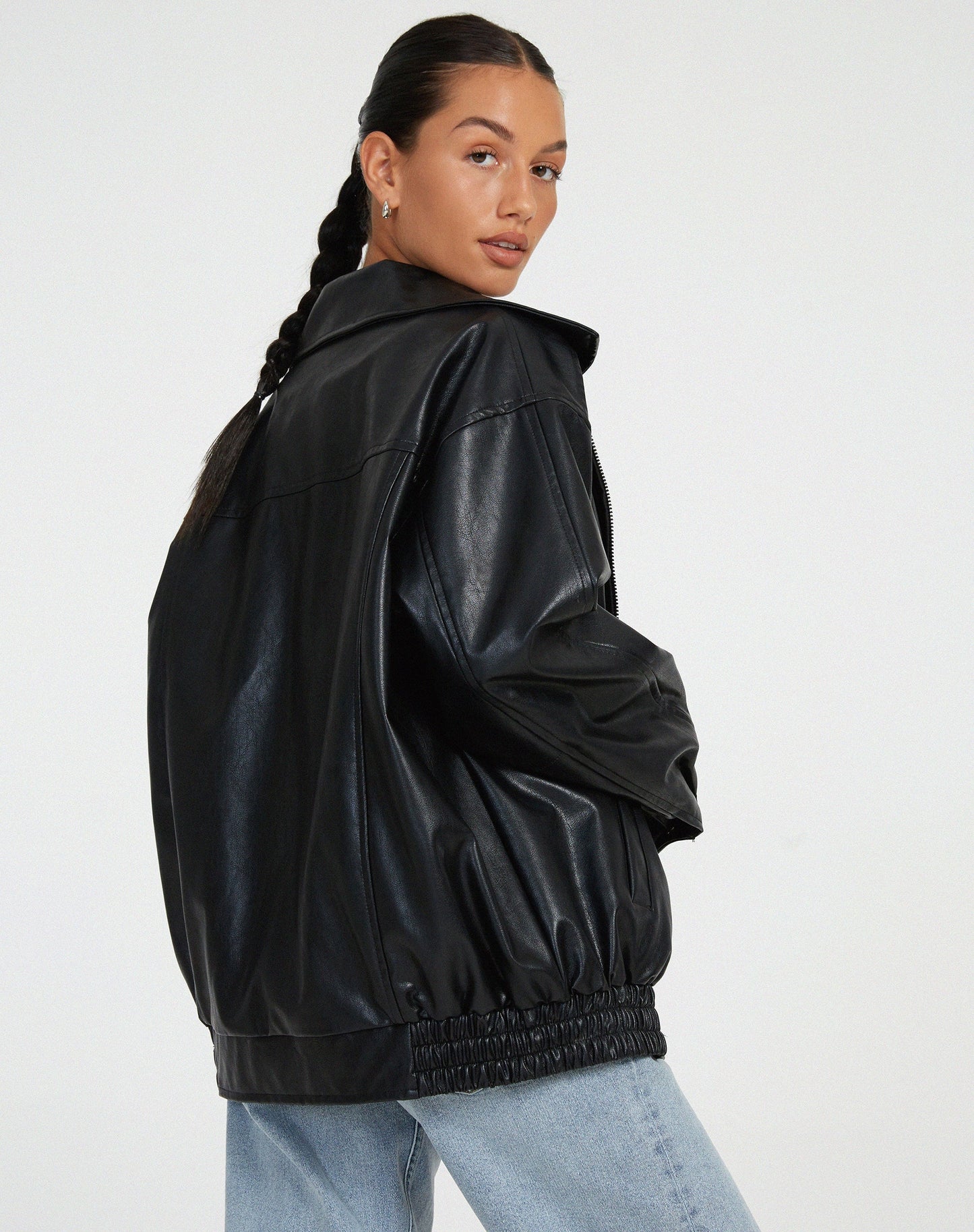 Vivalde | Loose Leather Jacket For Women