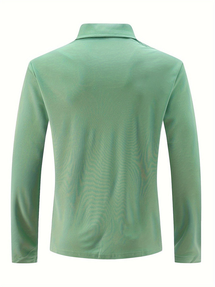 Elegant Long Sleeve Polo Shirt