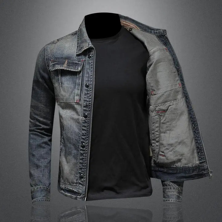 Faded Denim Jacket for Men