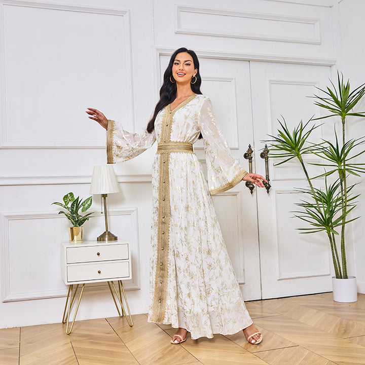 Floral Lace Maxi Dress for Women