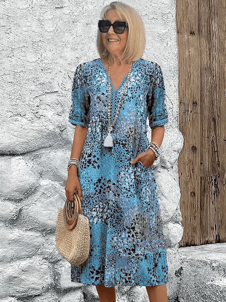 Floral Print Midi Dress for Women