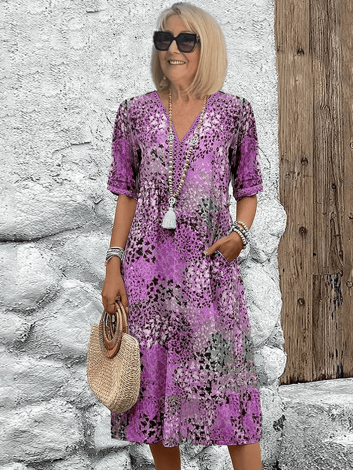 Floral Print Midi Dress for Women