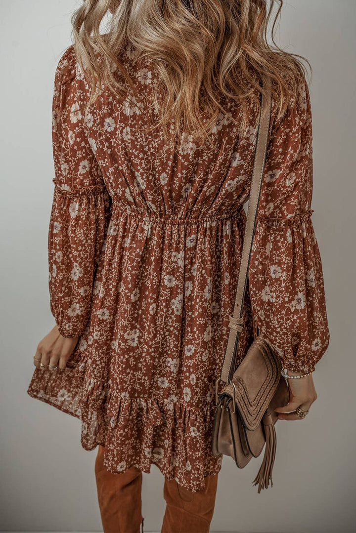 Floral Tiered Mini Dress for Women