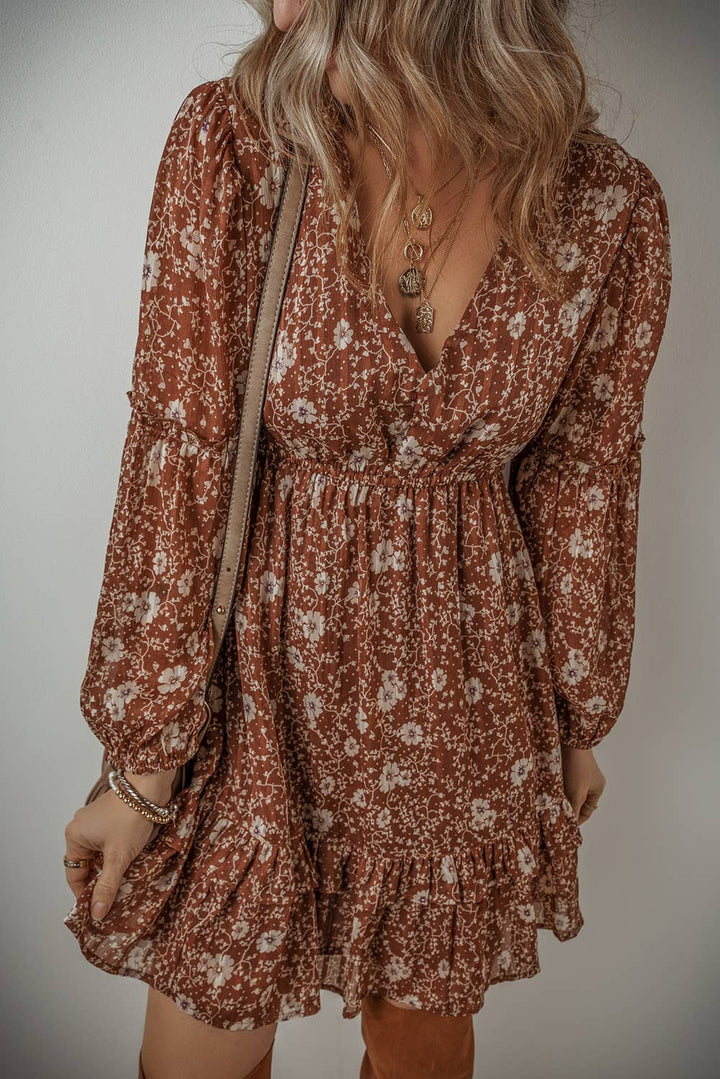 Floral Tiered Mini Dress for Women