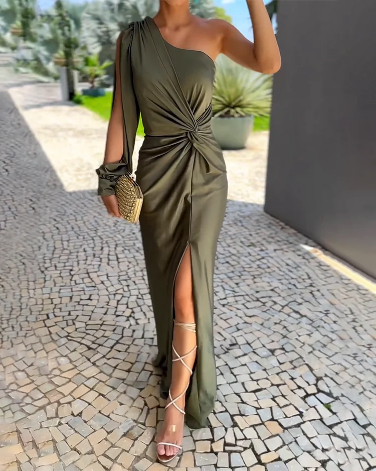 Green Wedding Guest Dress Women