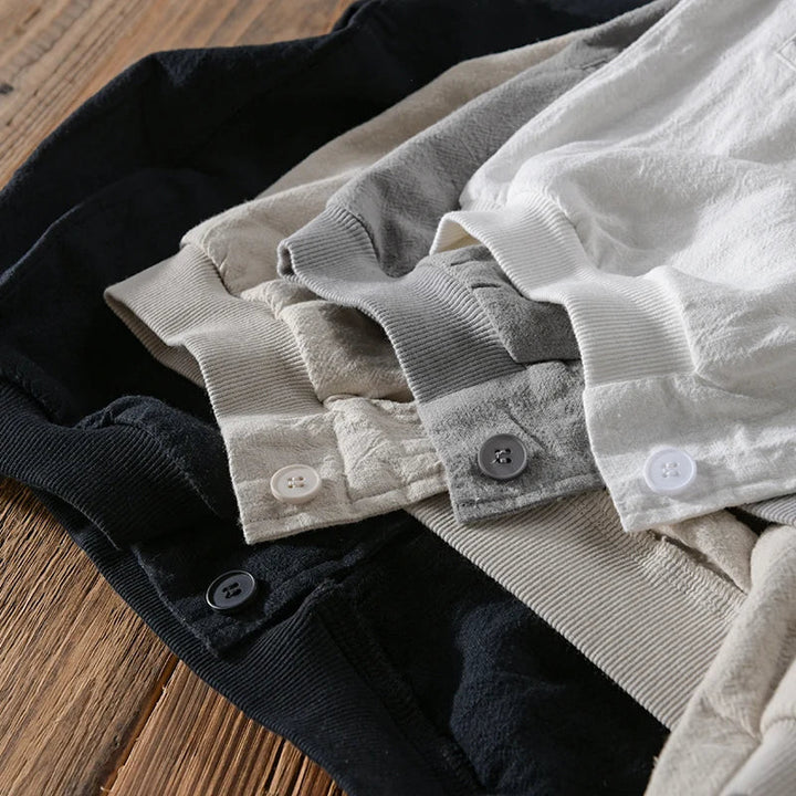Italian Linen Jacket With Hood For Fall