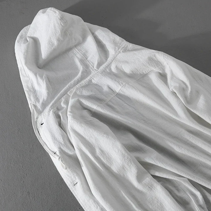 Italian Linen Jacket With Hood For Fall