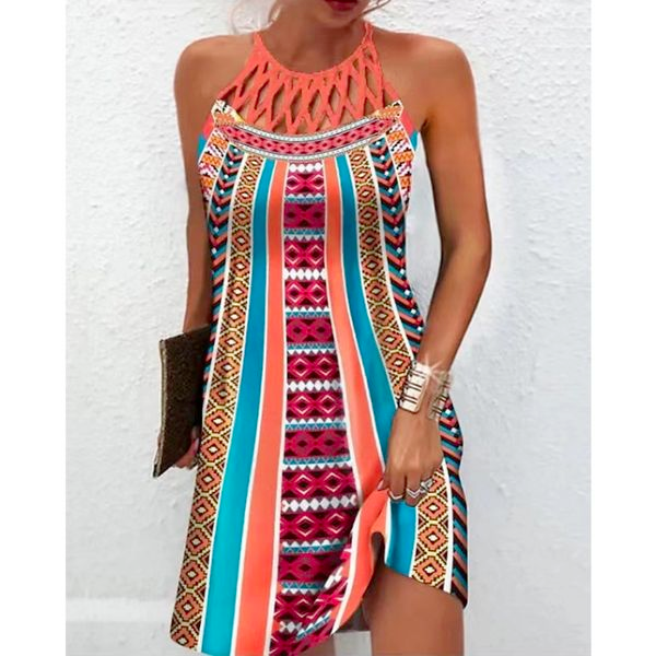 The term Jacin Woman Halter Sommerkleid translates to Jacin Woman Halter Summer Dress in English.