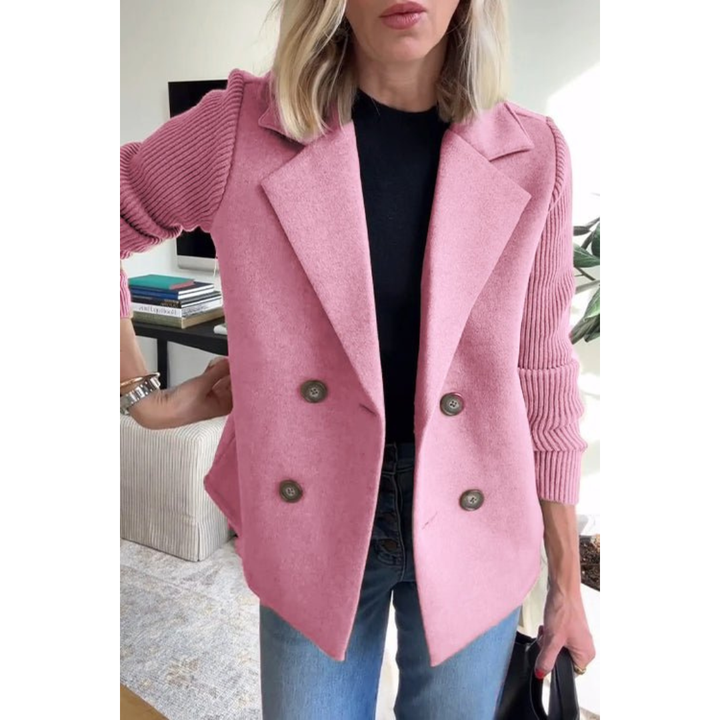 Knit-Sleeve Blazer for Women
