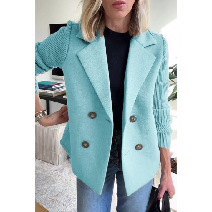 Knit-Sleeve Blazer for Women