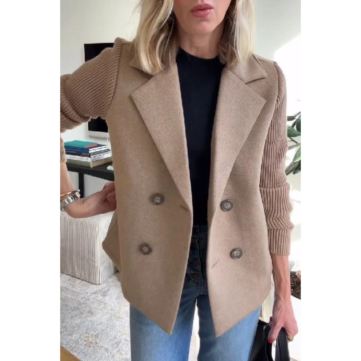 Knit-Sleeve Blazer for Women