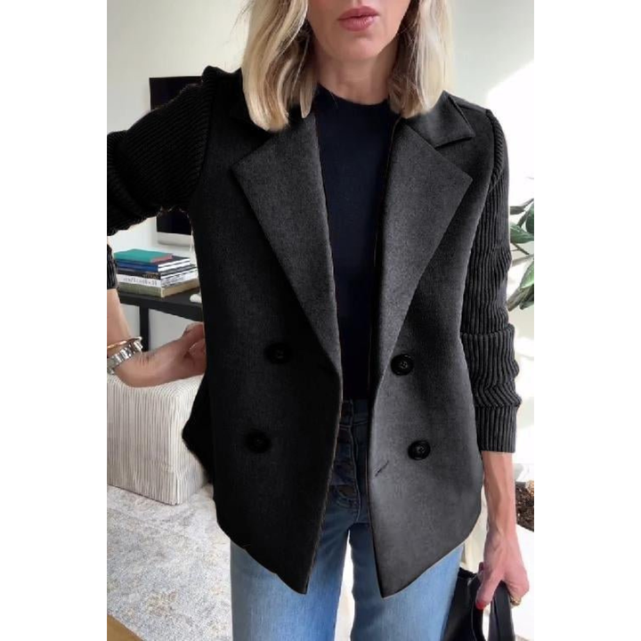 Knit-Sleeve Blazer for Women