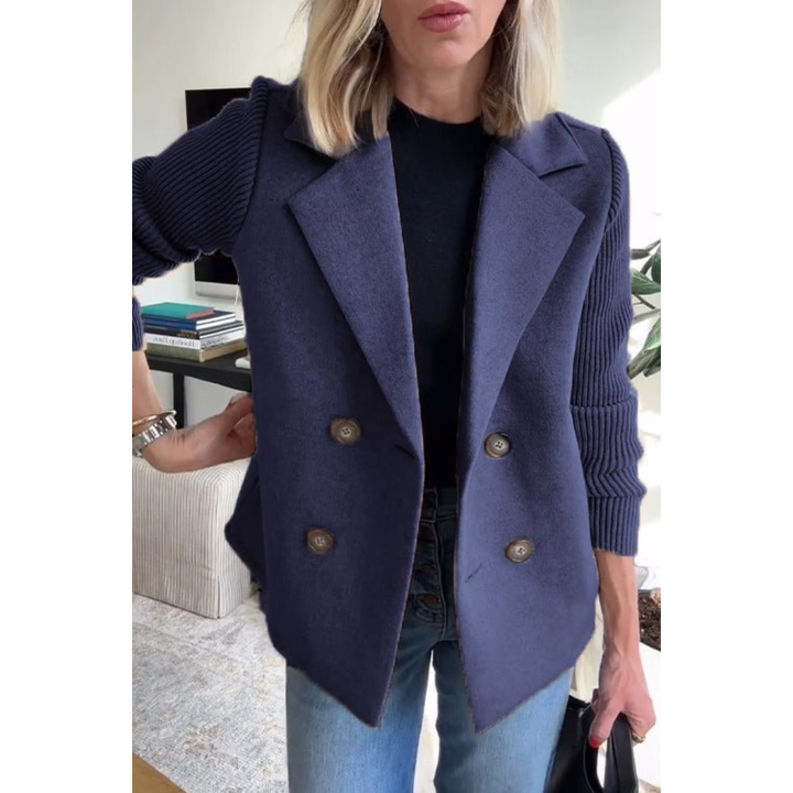 Knit-Sleeve Blazer for Women
