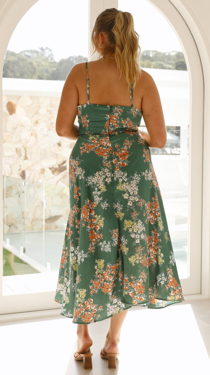 Floral Midi Dress For The Elegant Summer