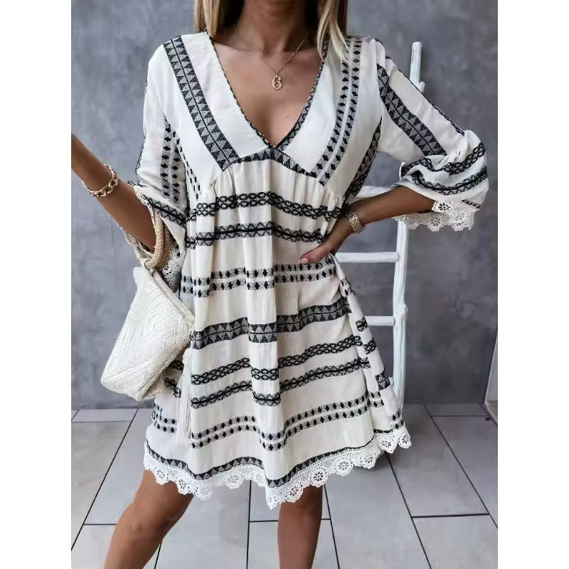 Ladies Mini Dress With Stretch, Figure-Hugging