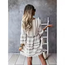 Ladies Mini Dress With Stretch, Figure-Hugging
