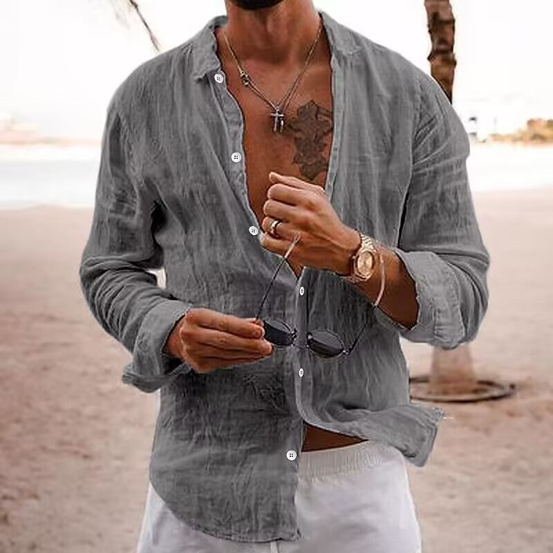 Leodi Casual Men's Cotton Shirt