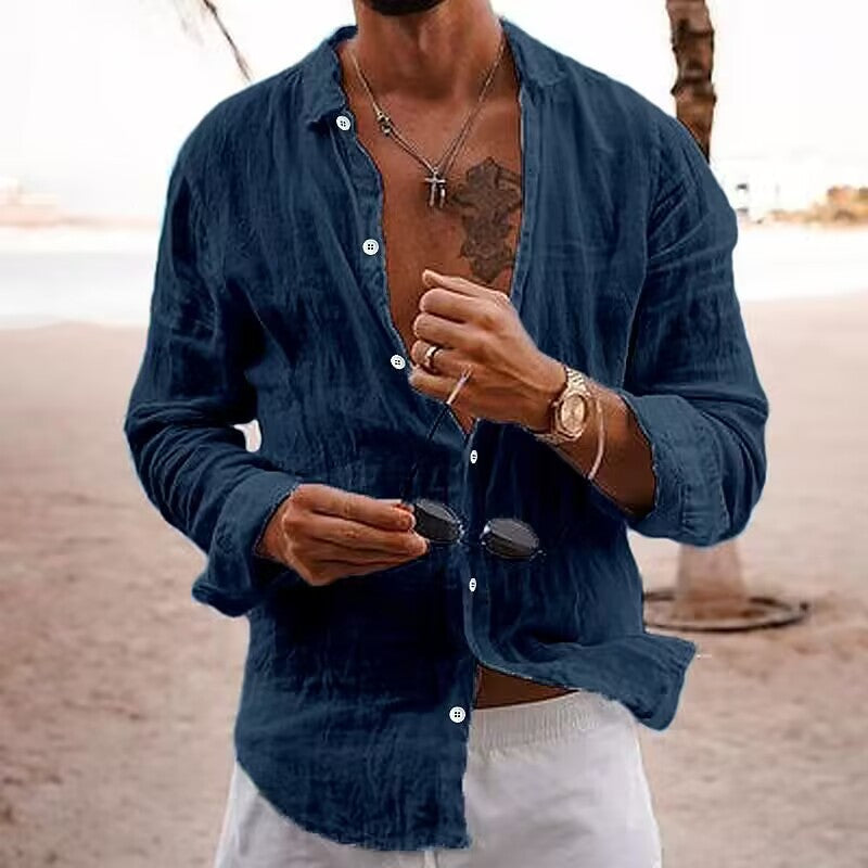 Leodi Casual Men's Cotton Shirt