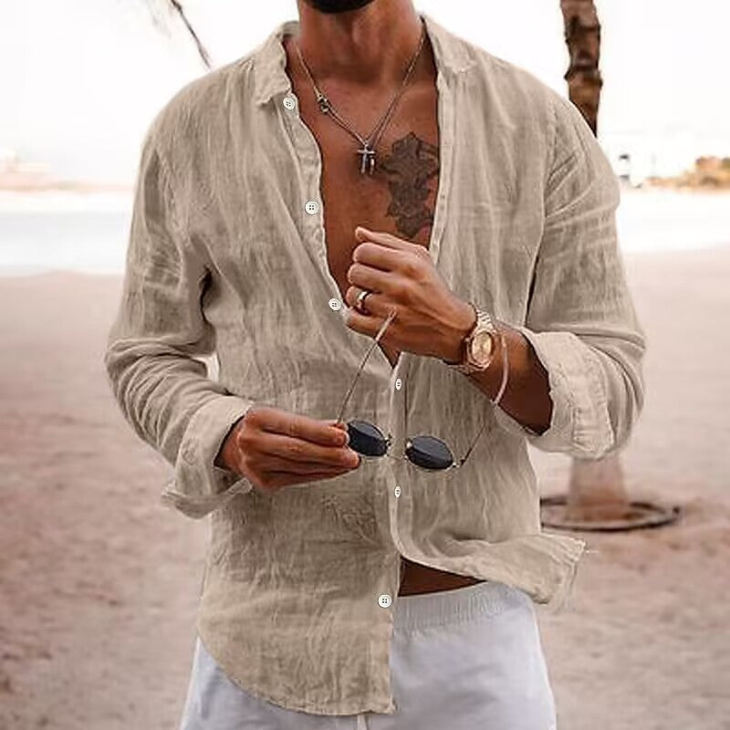 Leodi Casual Men's Cotton Shirt