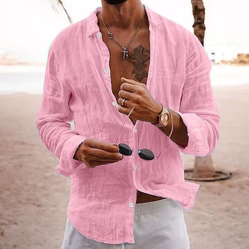 Leodi Casual Men's Cotton Shirt