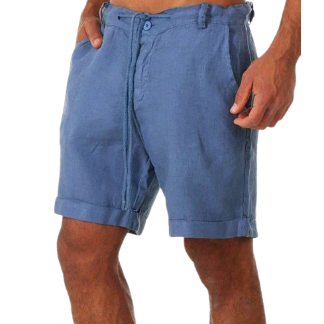 Linen Shorts with Pockets for Men