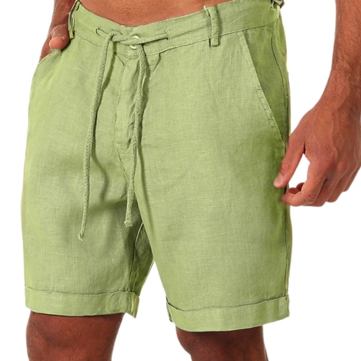 Linen Shorts with Pockets for Men