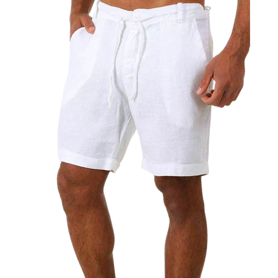 Linen Shorts with Pockets for Men