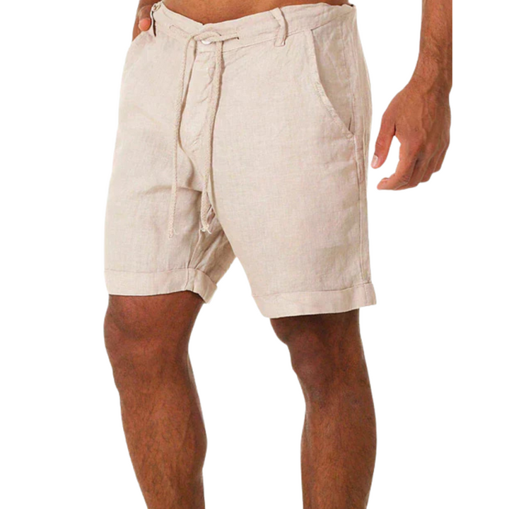 Linen Shorts with Pockets for Men