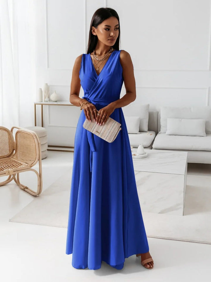 Long Dress Stylish And Elegant With V-Neck For Women