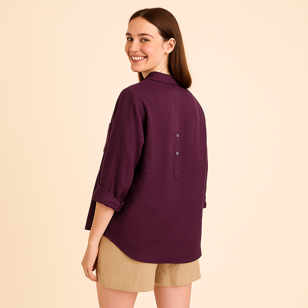 Long-Sleeve Lapel Shirt for Women – Loose-Cut