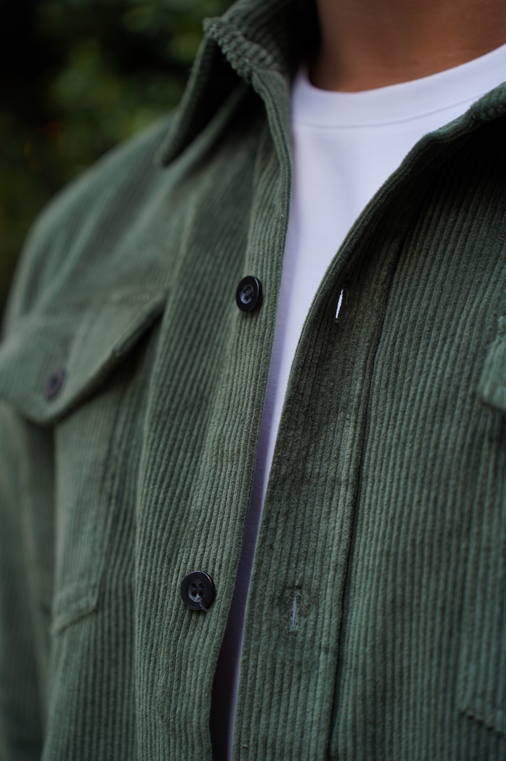 Long-Sleeve Shirt Men - Button-Up Front with Chest Flap Pockets