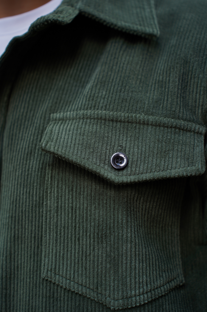 Long-Sleeve Shirt Men - Button-Up Front with Chest Flap Pockets