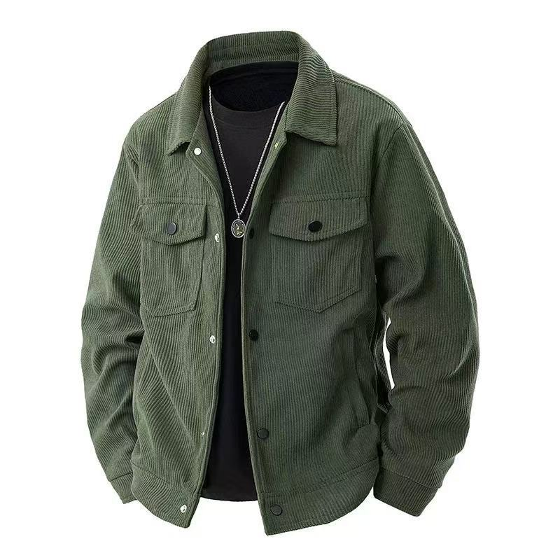 Long-Sleeve Shirt Men - Button-Up Front with Chest Flap Pockets
