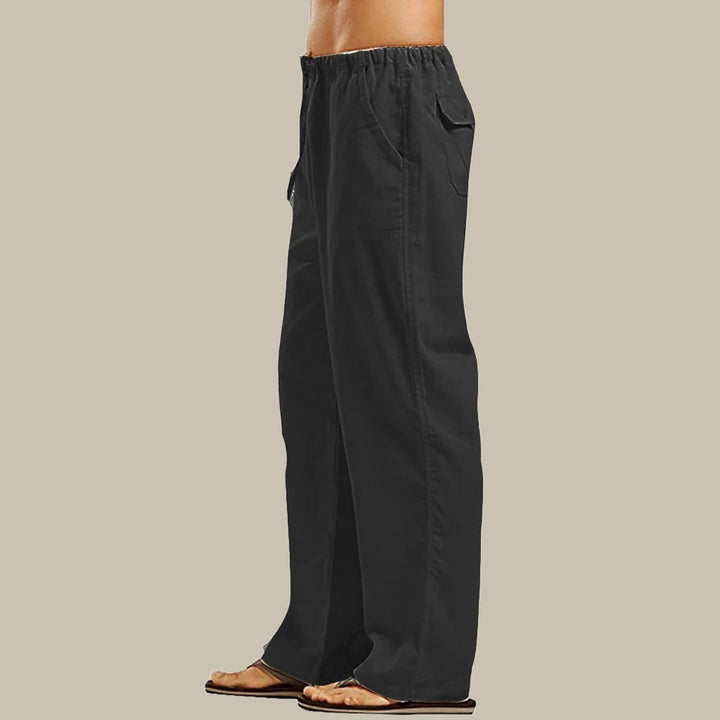 Loose-Fit Straight-Leg Long Pants for Men