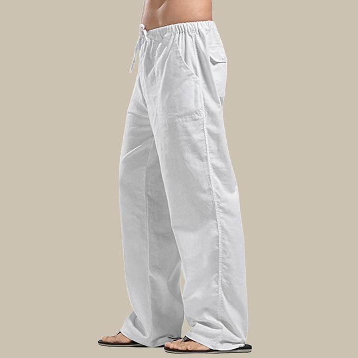 Loose-Fit Straight-Leg Long Pants for Men