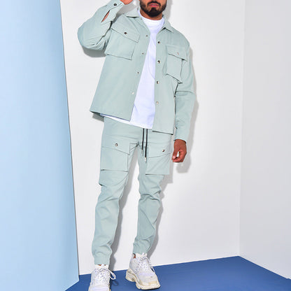 Mareno Homme Two-Piece Cargo Suit