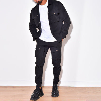 Mareno Homme Two-Piece Cargo Suit