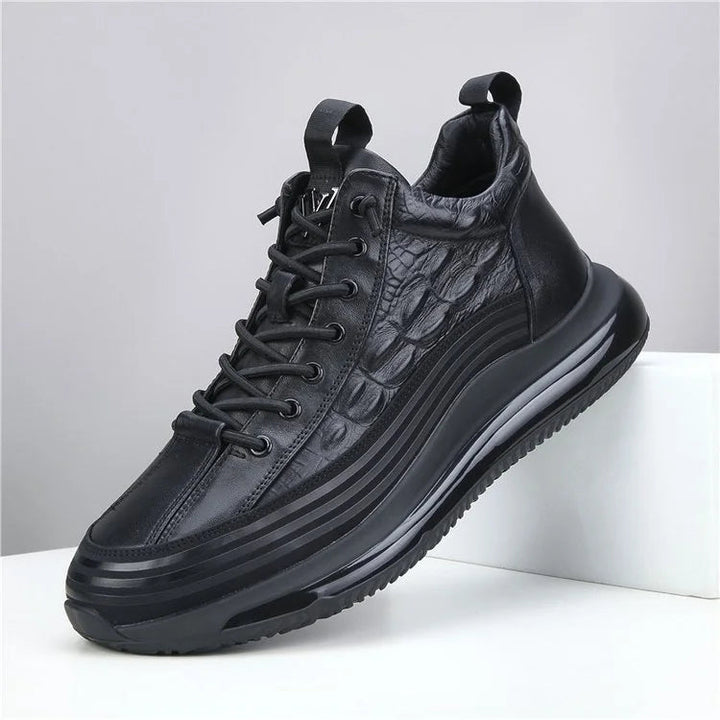 Men's Casual Cowhide Leather Shoes With Air Cushions