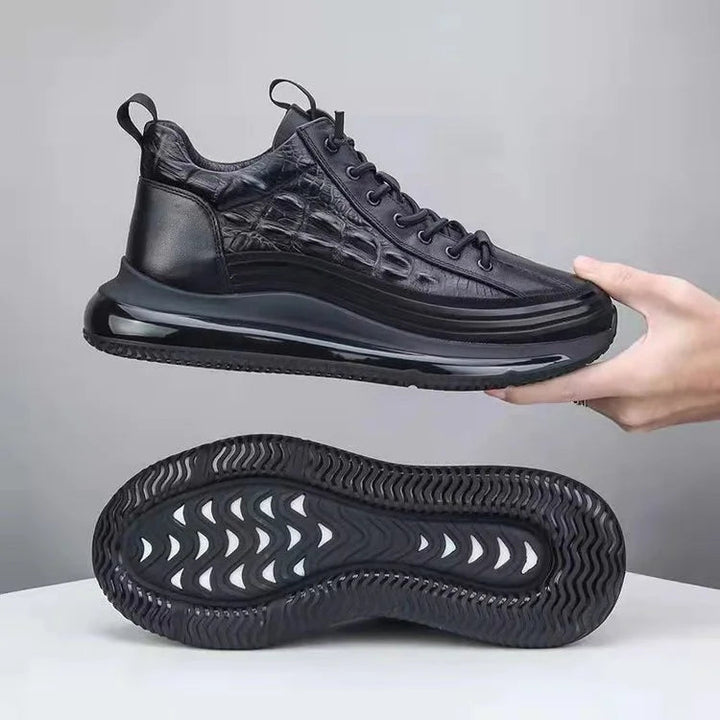 Men's Casual Cowhide Leather Shoes With Air Cushions