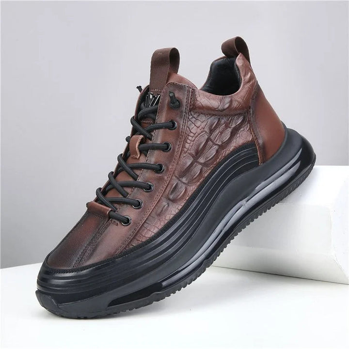 Men's Casual Cowhide Leather Shoes With Air Cushions