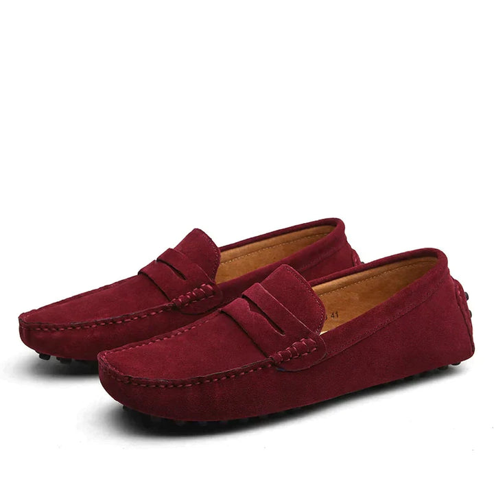 Men’s Slip-On Loafers - Matte Texture & Structured Profile