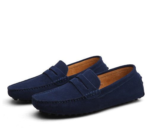 Men’s Slip-On Loafers - Matte Texture & Structured Profile