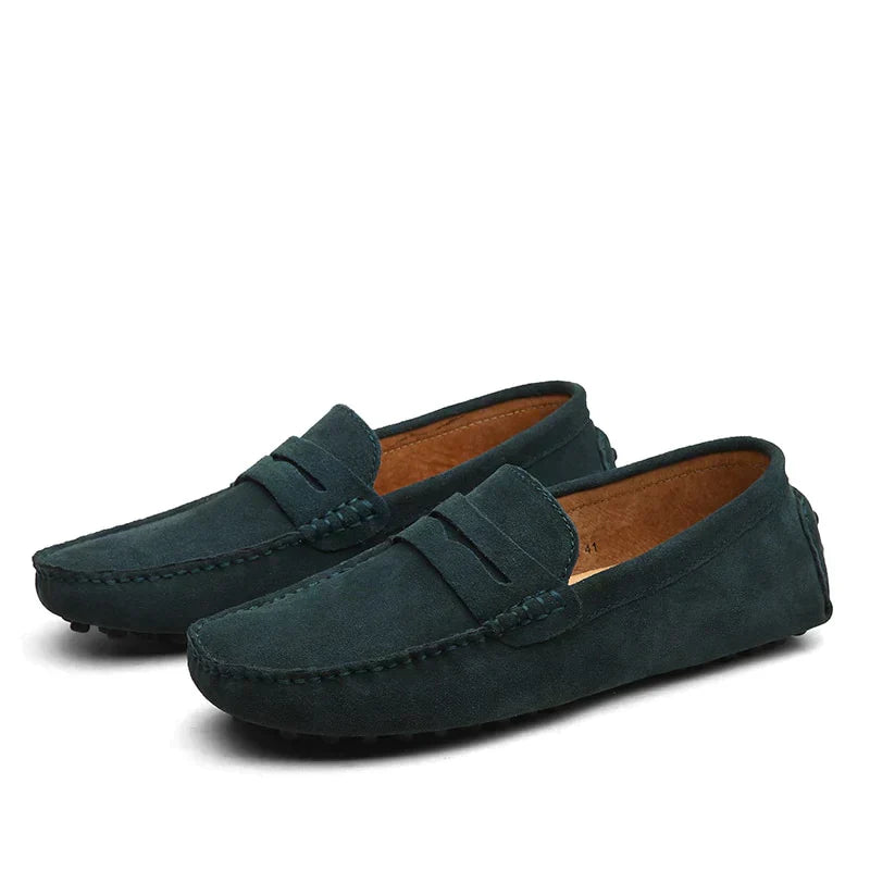 Men’s Slip-On Loafers - Matte Texture & Structured Profile