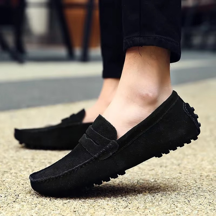 Men’s Slip-On Loafers - Matte Texture & Structured Profile