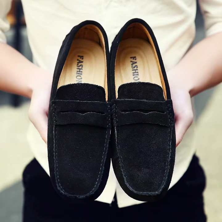 Men’s Slip-On Loafers - Matte Texture & Structured Profile